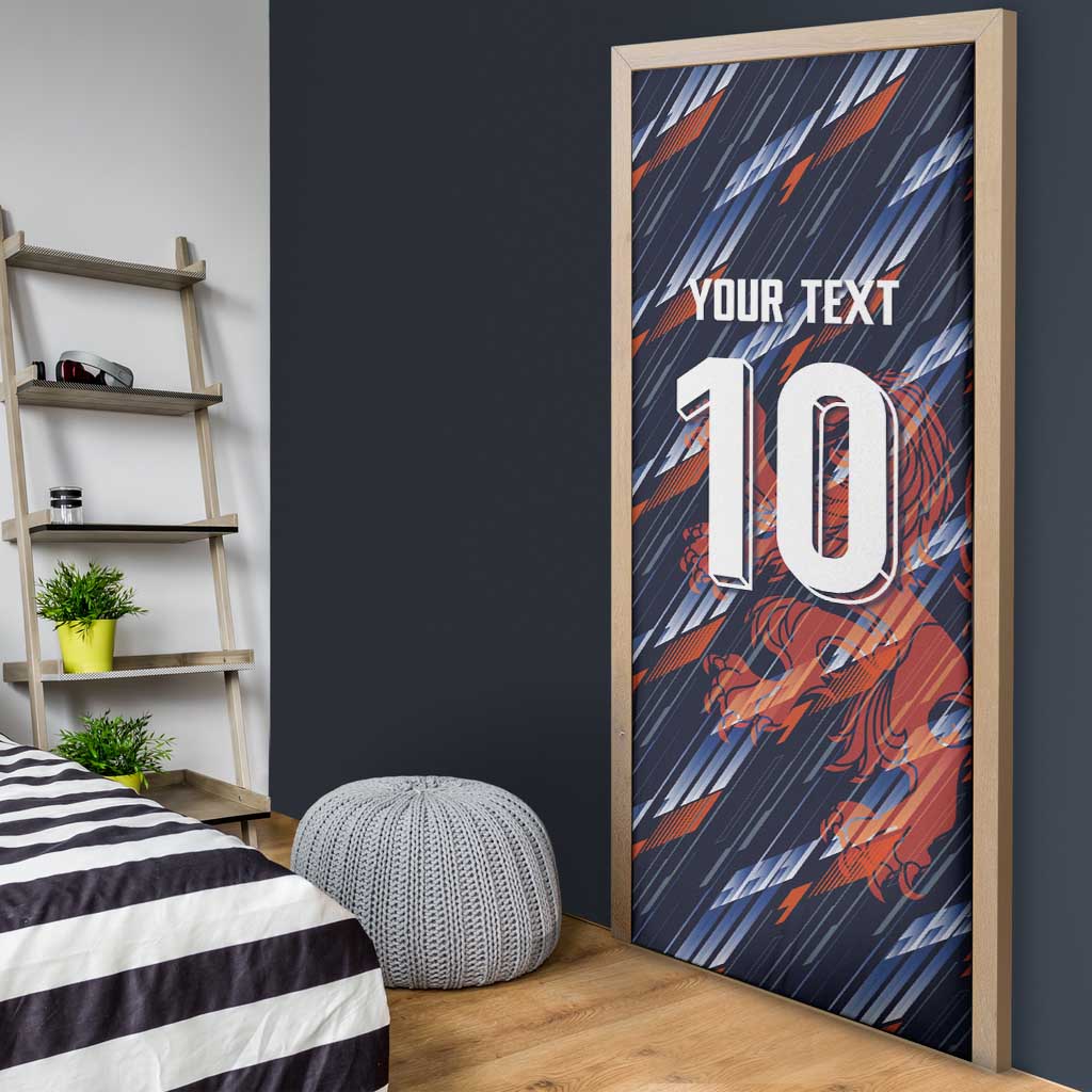Custom Netherlands Lion Football Door Cover Sporty Style - Wonder Print Shop