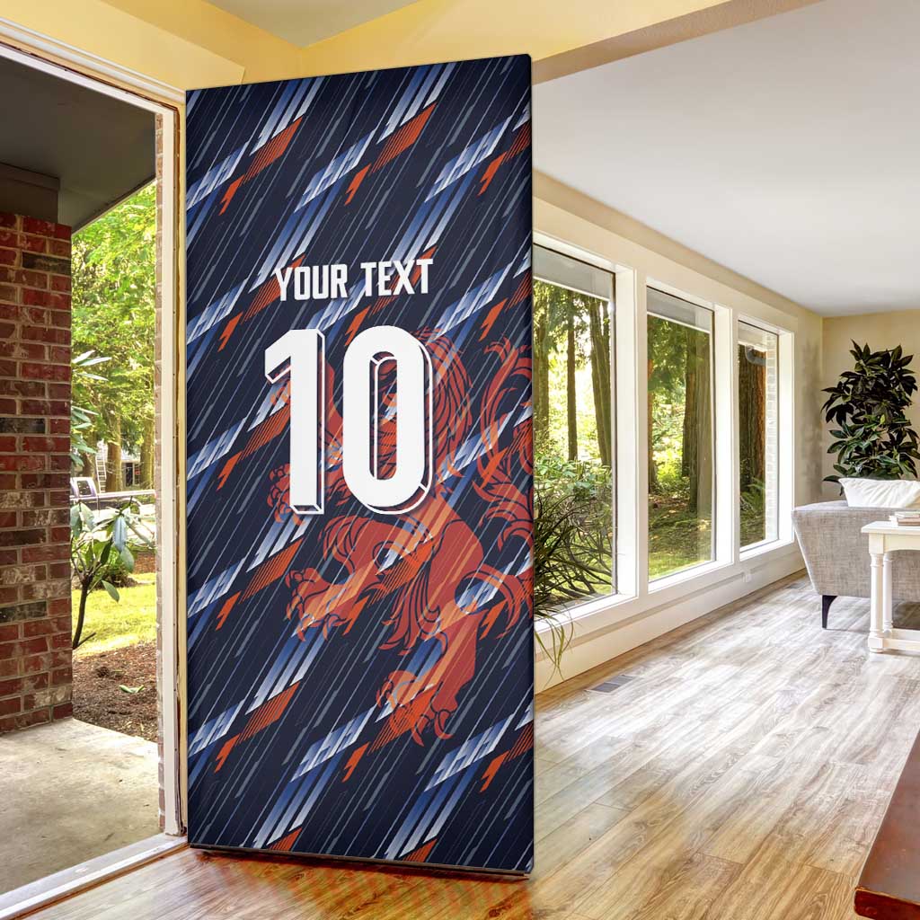 Custom Netherlands Lion Football Door Cover Sporty Style - Wonder Print Shop