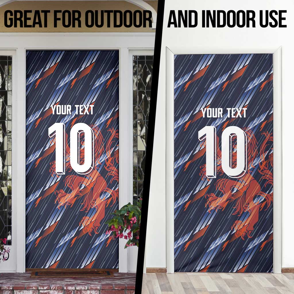 Custom Netherlands Lion Football Door Cover Sporty Style - Wonder Print Shop