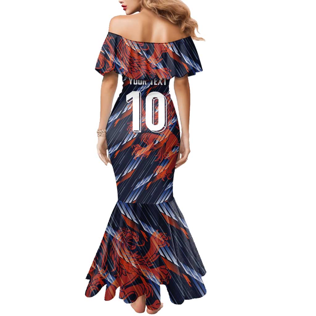 Custom Netherlands Lion Football Family Matching Mermaid Dress and Hawaiian Shirt Sporty Style - Wonder Print Shop