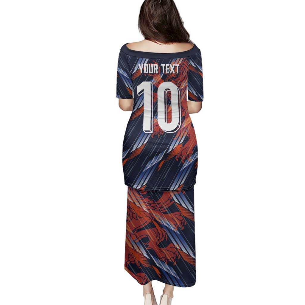 Custom Netherlands Lion Football Family Matching Puletasi and Hawaiian Shirt Sporty Style - Wonder Print Shop