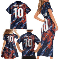 Custom Netherlands Lion Football Family Matching Short Sleeve Bodycon Dress and Hawaiian Shirt Sporty Style - Wonder Print Shop