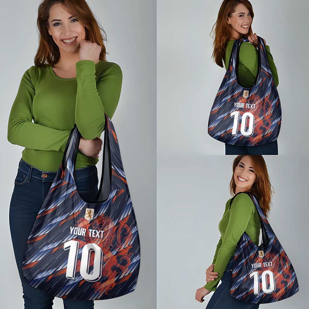 Custom Netherlands Lion Football Grocery Bag Sporty Style - Wonder Print Shop