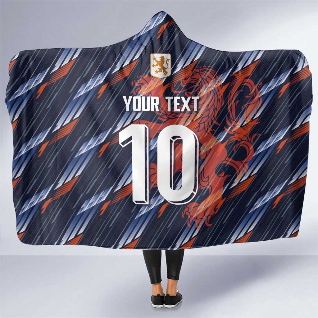 Custom Netherlands Lion Football Hooded Blanket Sporty Style - Wonder Print Shop