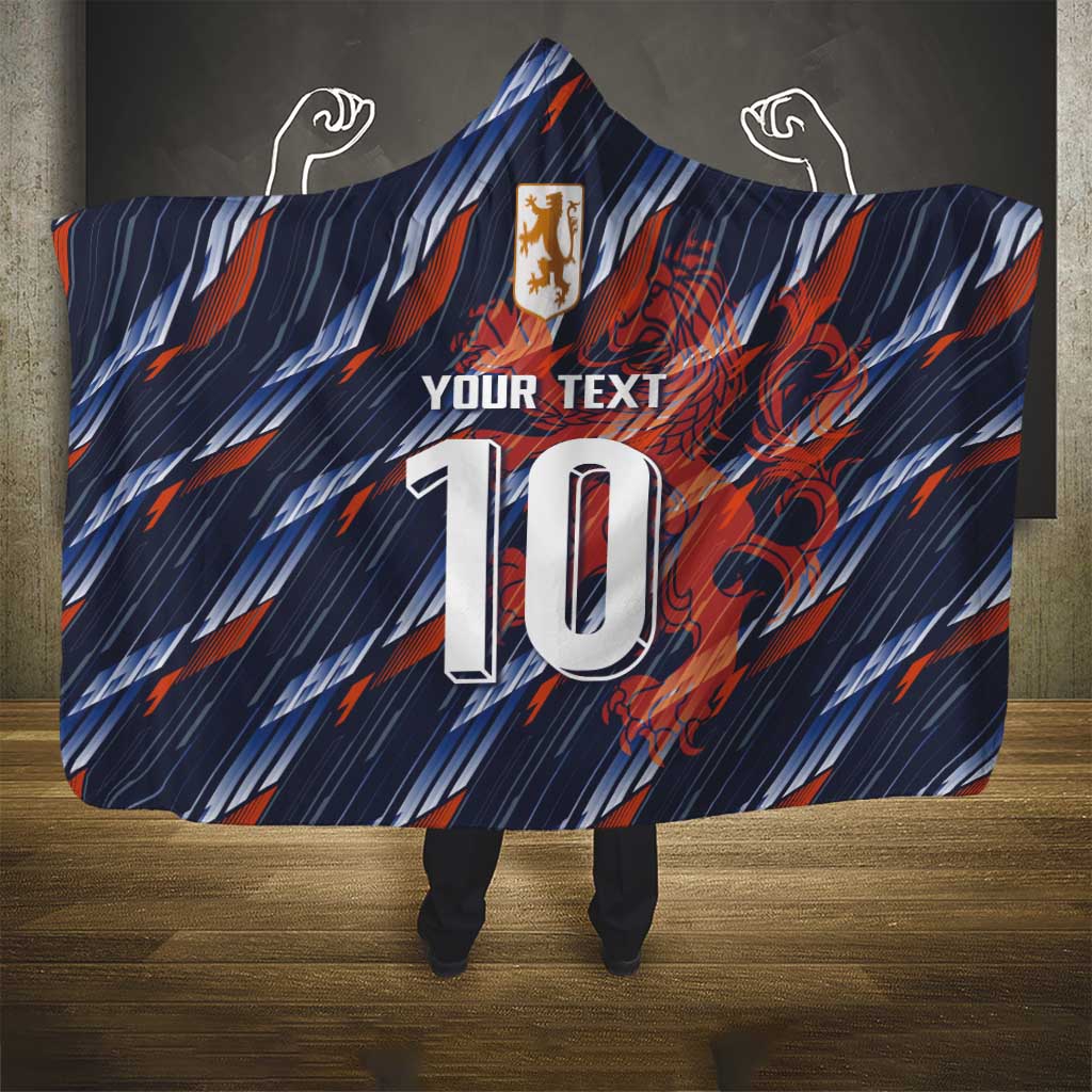 Custom Netherlands Lion Football Hooded Blanket Sporty Style - Wonder Print Shop