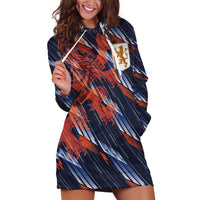 Custom Netherlands Lion Football Hoodie Dress Sporty Style - Wonder Print Shop