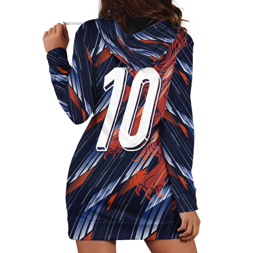 Custom Netherlands Lion Football Hoodie Dress Sporty Style - Wonder Print Shop
