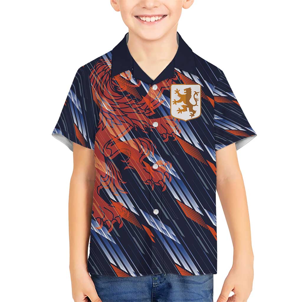 Custom Netherlands Lion Football Kid Hawaiian Shirt Sporty Style - Wonder Print Shop