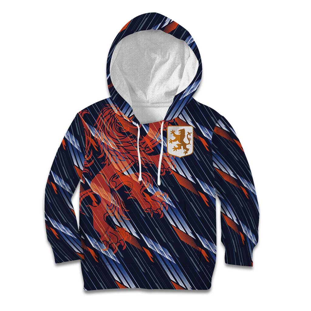 Custom Netherlands Lion Football Kid Hoodie Sporty Style - Wonder Print Shop