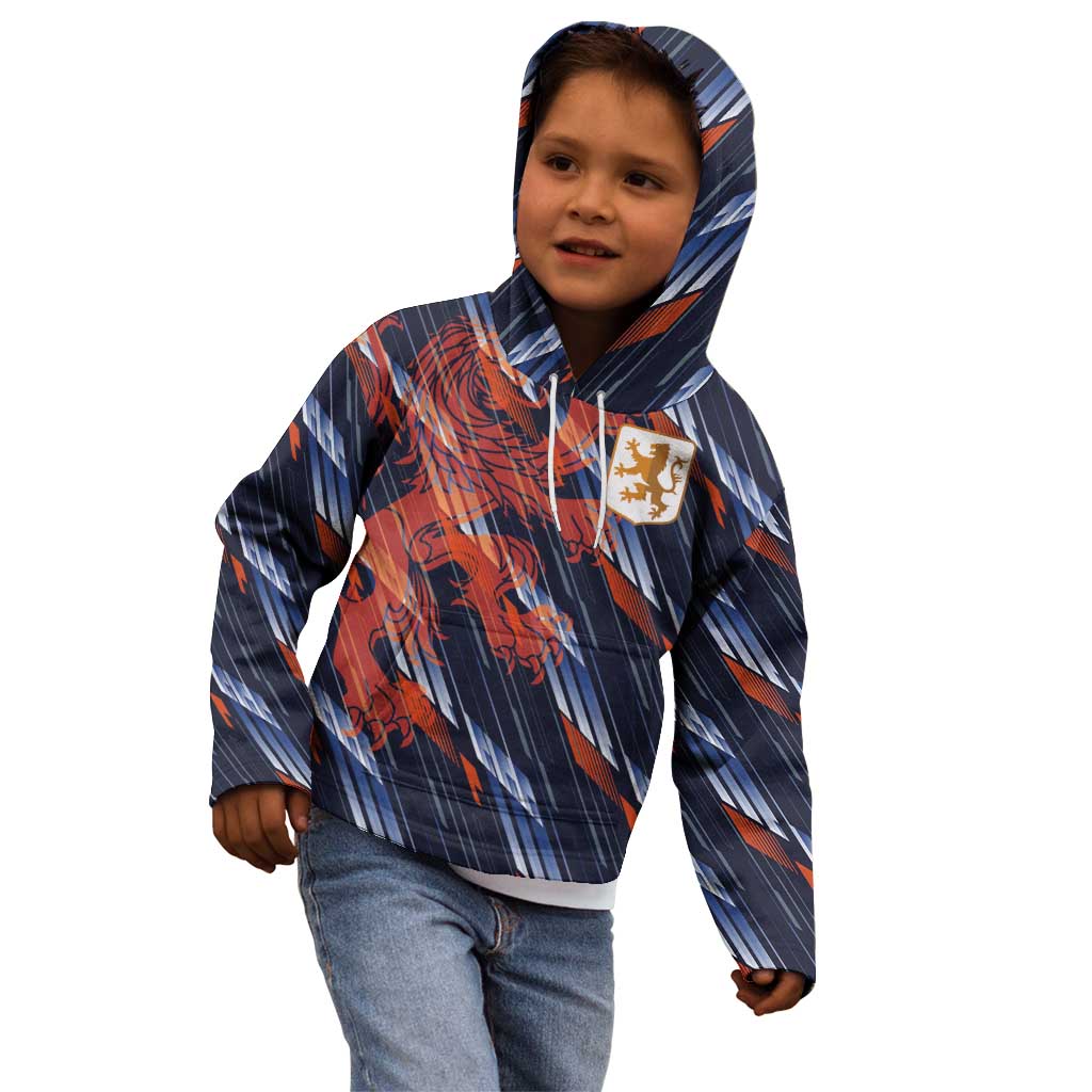Custom Netherlands Lion Football Kid Hoodie Sporty Style - Wonder Print Shop