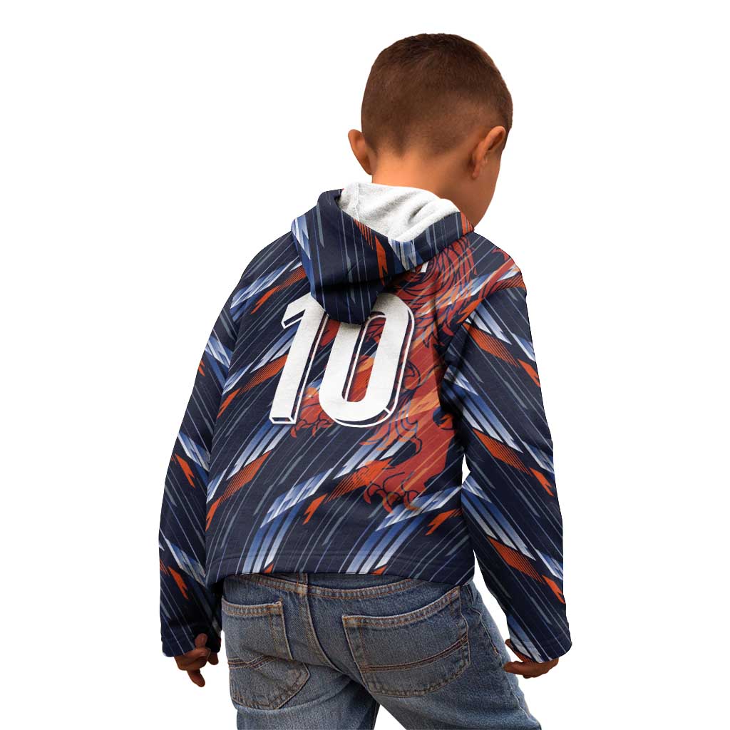 Custom Netherlands Lion Football Kid Hoodie Sporty Style - Wonder Print Shop