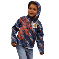 Custom Netherlands Lion Football Kid Hoodie Sporty Style - Wonder Print Shop