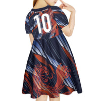 Custom Netherlands Lion Football Kid Short Sleeve Dress Sporty Style - Wonder Print Shop