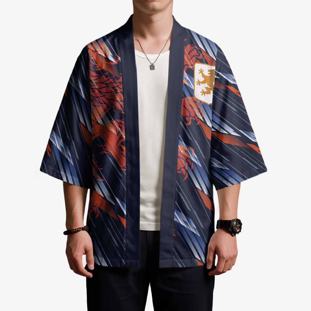 Custom Netherlands Lion Football Kimono Sporty Style - Wonder Print Shop