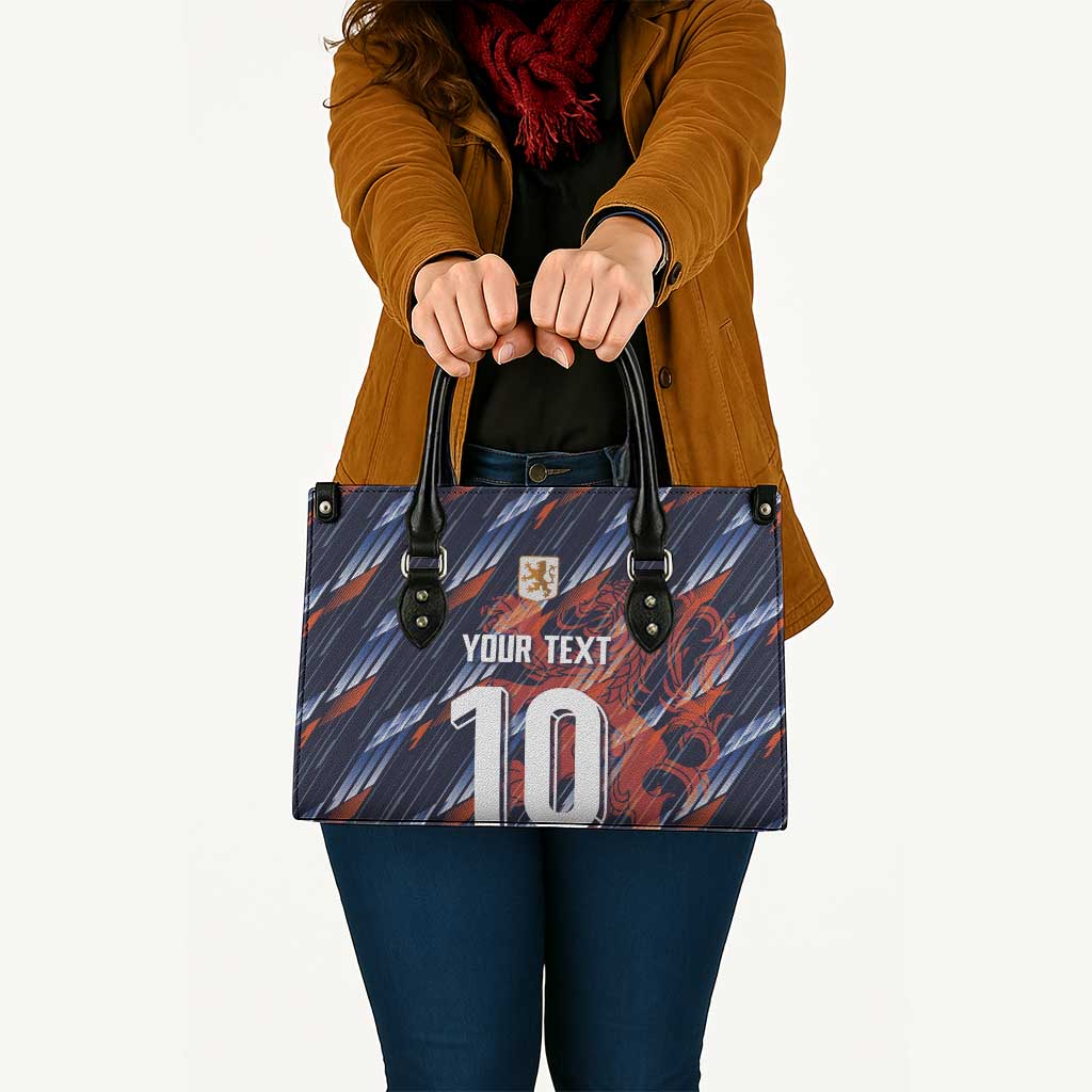 Custom Netherlands Lion Football Leather Bag Sporty Style - Wonder Print Shop