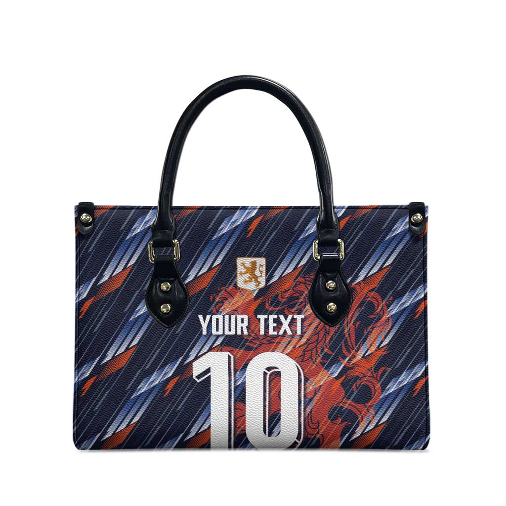 Custom Netherlands Lion Football Leather Bag Sporty Style - Wonder Print Shop