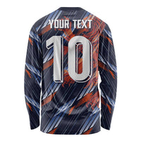 Custom Netherlands Lion Football Long Sleeve Shirt Sporty Style - Wonder Print Shop
