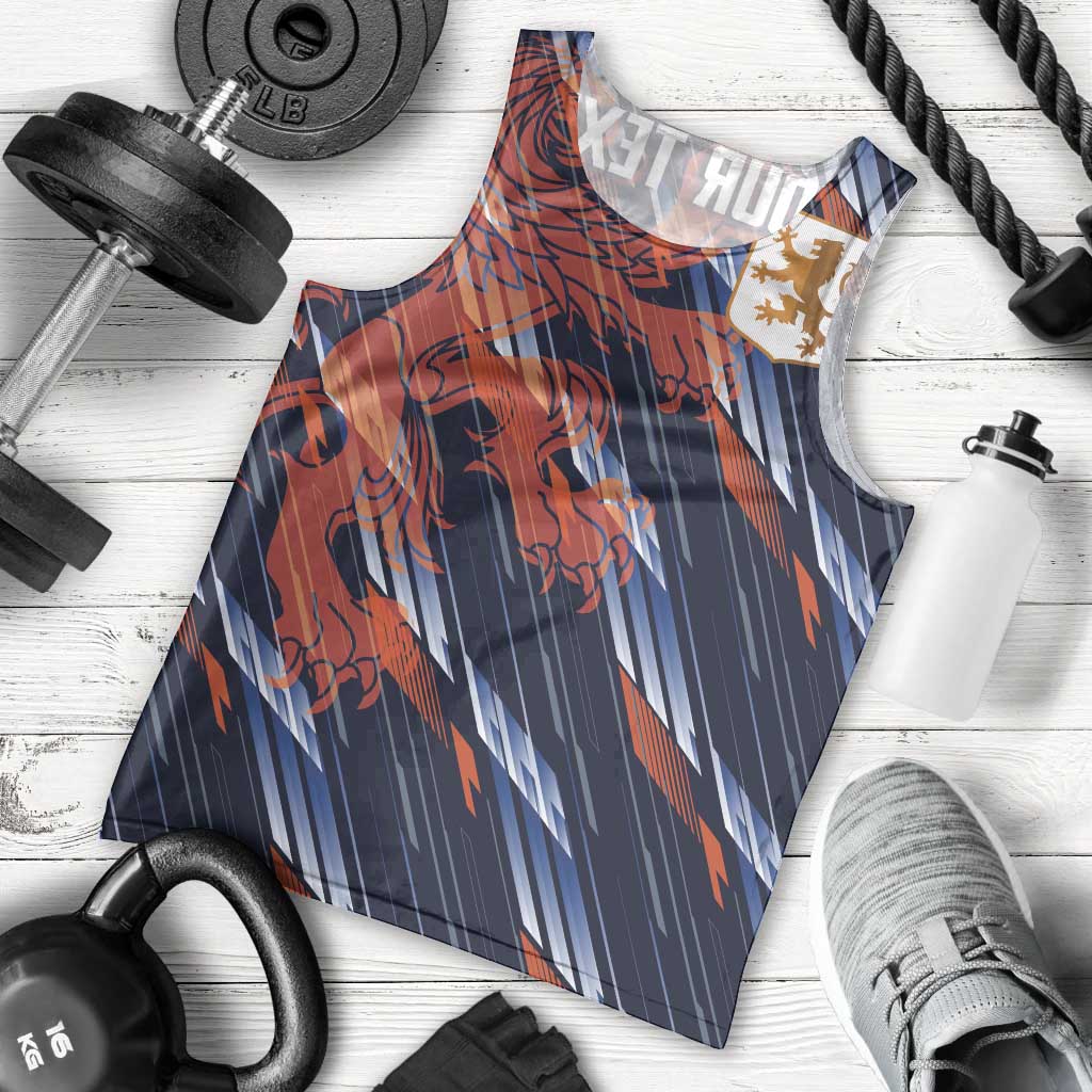 Custom Netherlands Lion Football Men Tank Top Sporty Style - Wonder Print Shop