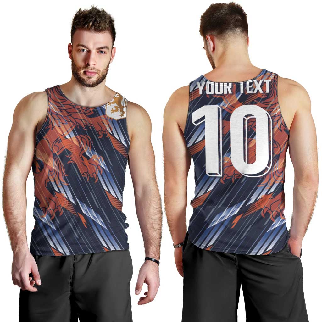 Custom Netherlands Lion Football Men Tank Top Sporty Style - Wonder Print Shop