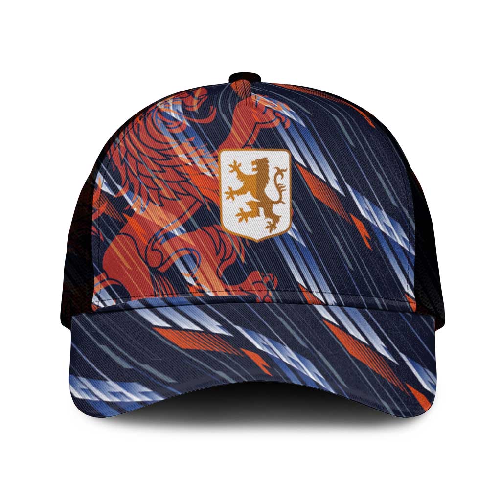 Netherlands Lion Football Mesh Trucker Cap Sporty Style - Wonder Print Shop