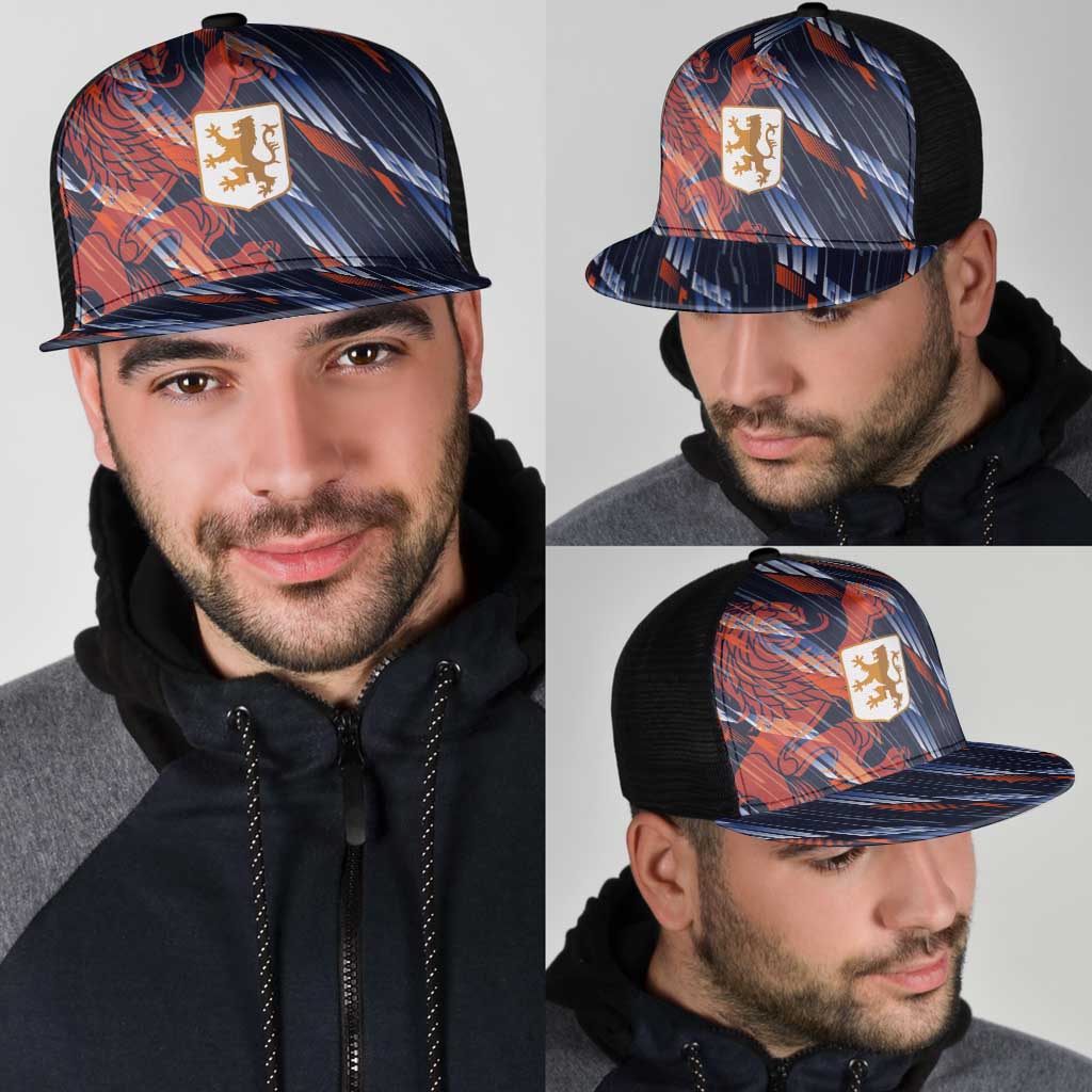 Netherlands Lion Football Mesh Trucker Cap Sporty Style - Wonder Print Shop