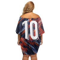 Custom Netherlands Lion Football Off Shoulder Short Dress Sporty Style - Wonder Print Shop