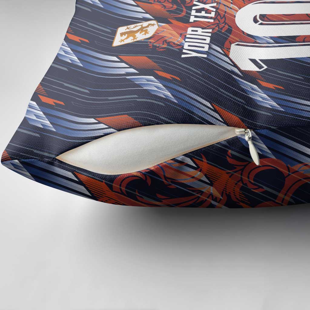 Custom Netherlands Lion Football Pillow Cover Sporty Style - Wonder Print Shop