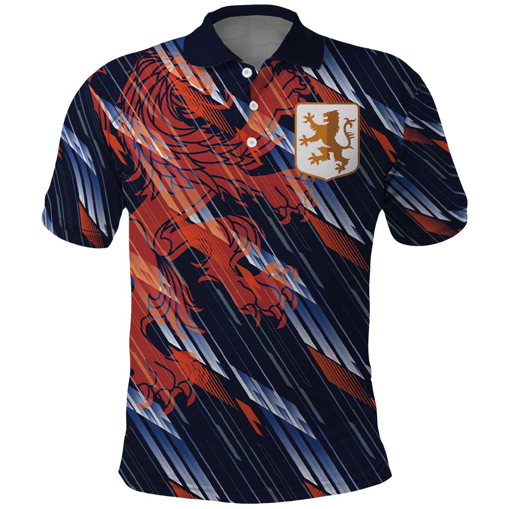 Custom Netherlands Lion Football Polo Shirt Sporty Style - Wonder Print Shop
