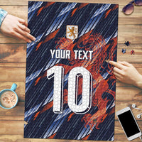Custom Netherlands Lion Football Puzzle Sporty Style - Wonder Print Shop