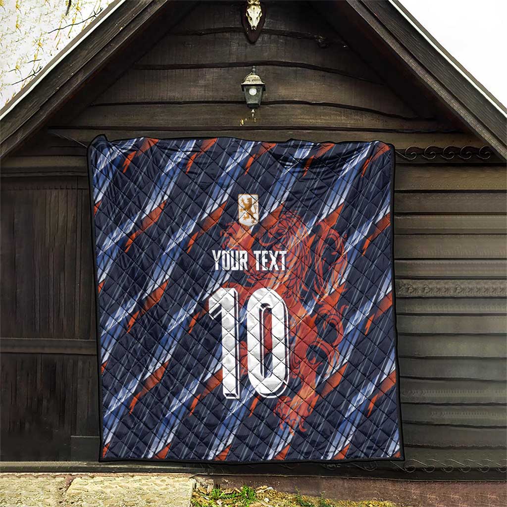 Custom Netherlands Lion Football Quilt Sporty Style - Wonder Print Shop