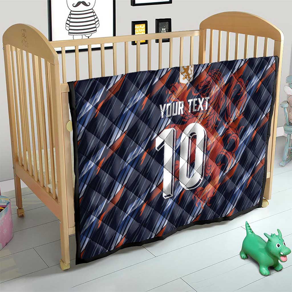 Custom Netherlands Lion Football Quilt Sporty Style - Wonder Print Shop