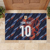 Custom Netherlands Lion Football Rubber Doormat Sporty Style - Wonder Print Shop