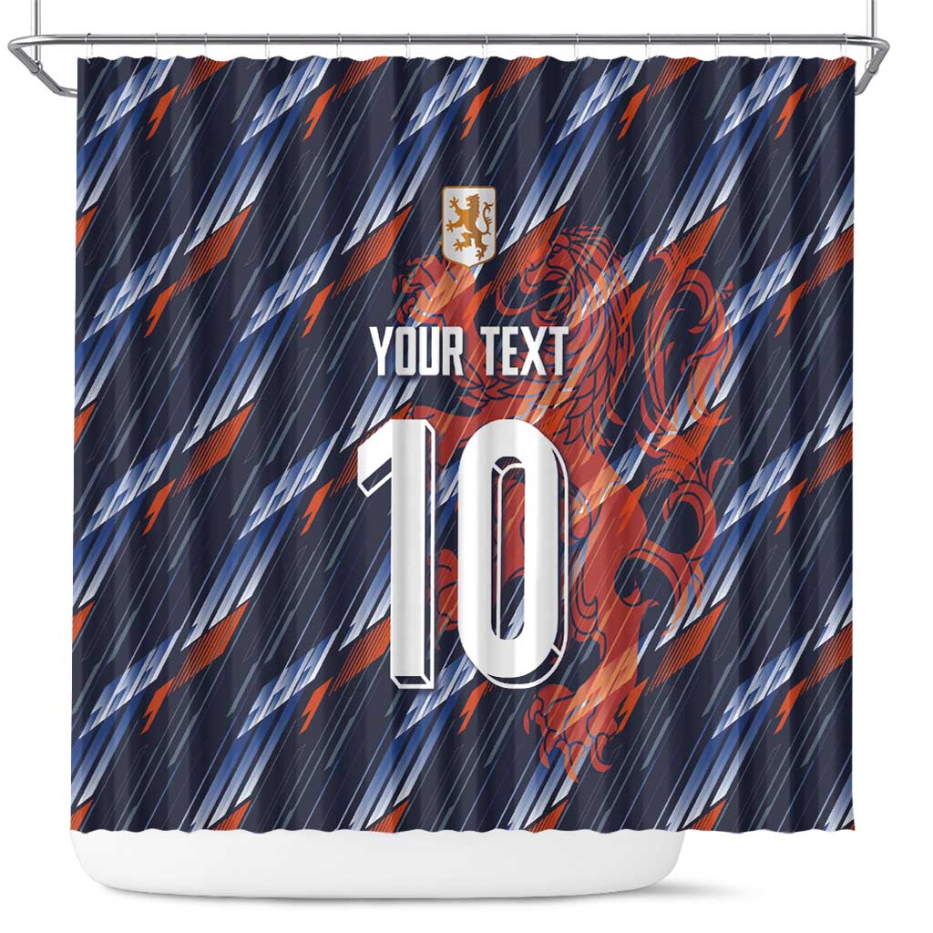 Custom Netherlands Lion Football Shower Curtain Sporty Style - Wonder Print Shop