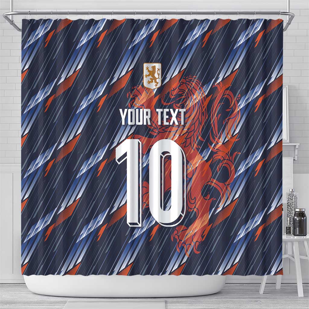 Custom Netherlands Lion Football Shower Curtain Sporty Style - Wonder Print Shop