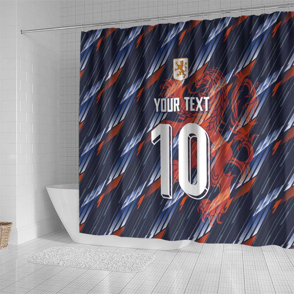Custom Netherlands Lion Football Shower Curtain Sporty Style - Wonder Print Shop