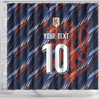 Custom Netherlands Lion Football Shower Curtain Sporty Style - Wonder Print Shop