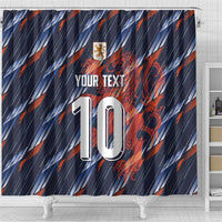 Custom Netherlands Lion Football Shower Curtain Sporty Style - Wonder Print Shop