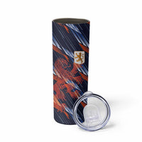 Custom Netherlands Lion Football Skinny Tumbler Sporty Style - Wonder Print Shop
