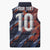 Custom Netherlands Lion Football Sleeveless Puffer Jacket Sporty Style - Wonder Print Shop