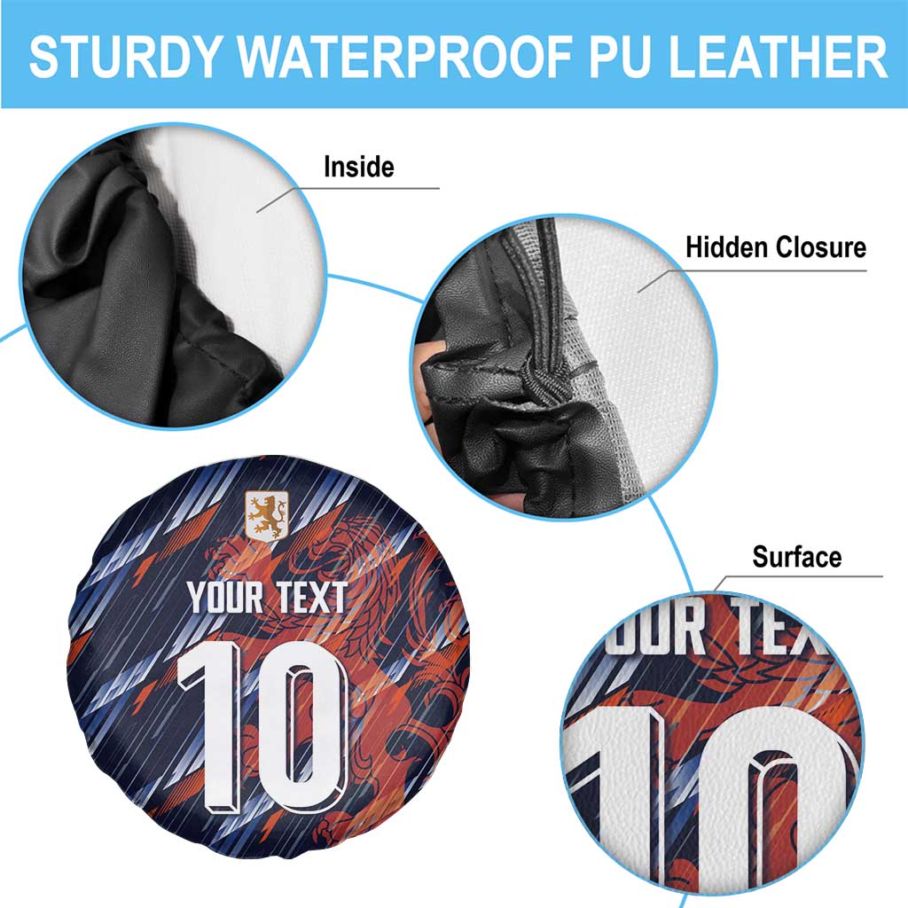 Custom Netherlands Lion Football Spare Tire Cover Sporty Style - Wonder Print Shop