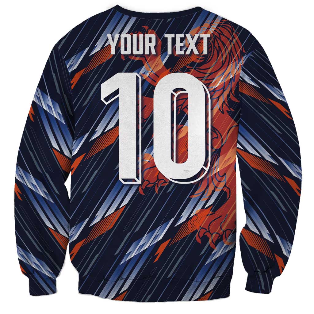 Custom Netherlands Lion Football Sweatshirt Sporty Style - Wonder Print Shop
