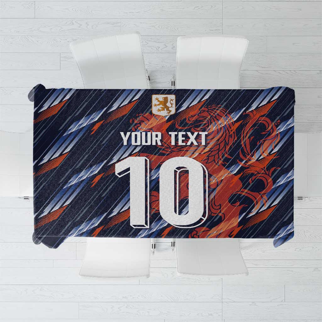 Custom Netherlands Lion Football Tablecloth Sporty Style - Wonder Print Shop