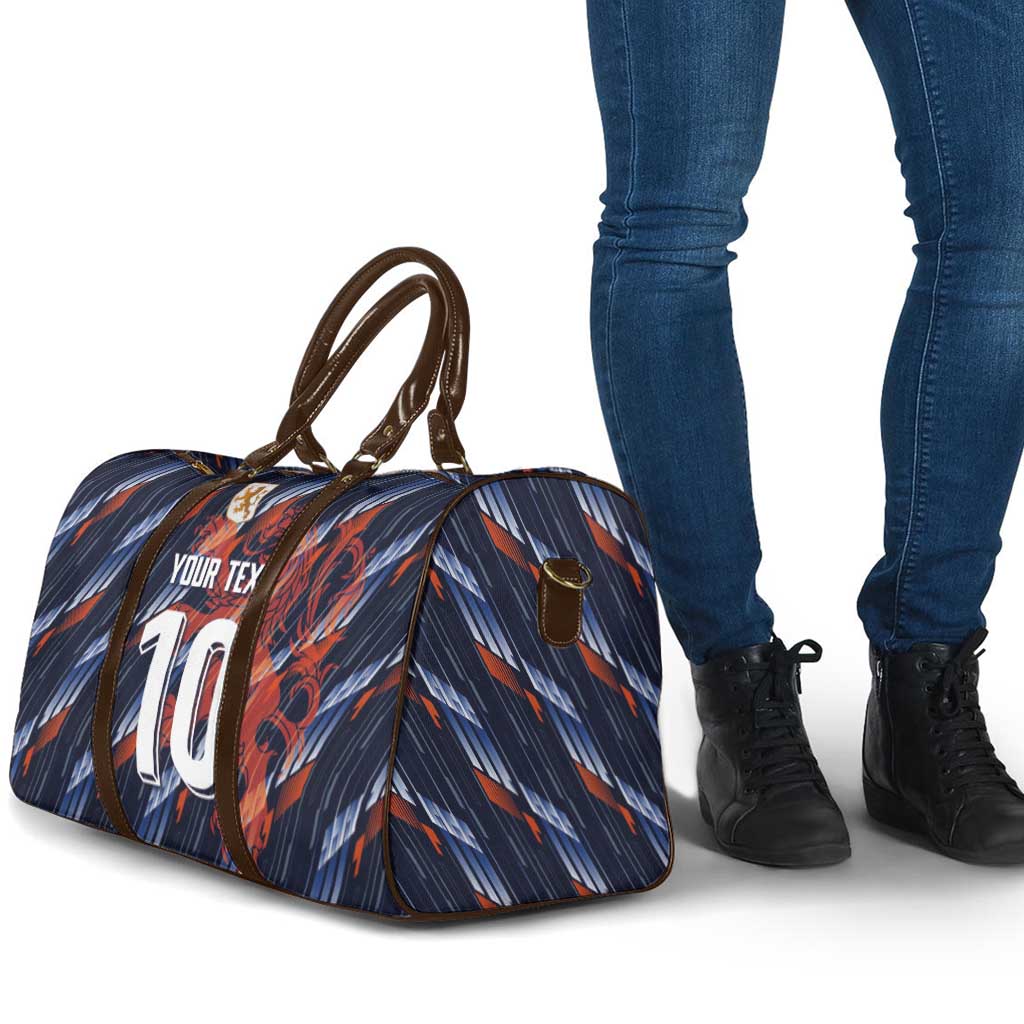 Custom Netherlands Lion Football Travel Bag Sporty Style - Wonder Print Shop