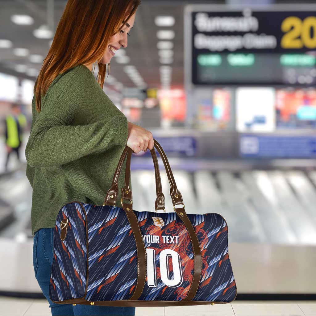 Custom Netherlands Lion Football Travel Bag Sporty Style - Wonder Print Shop