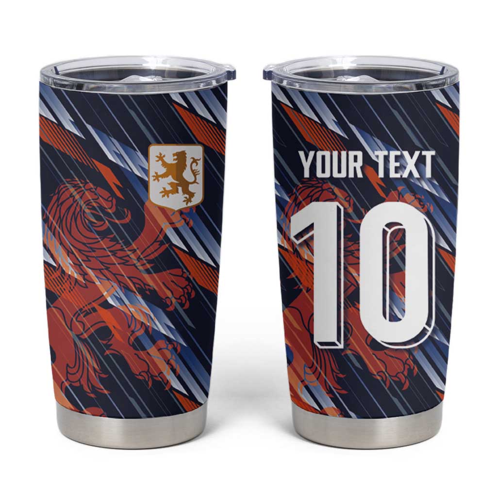Custom Netherlands Lion Football Tumbler Cup Sporty Style - Wonder Print Shop
