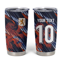 Custom Netherlands Lion Football Tumbler Cup Sporty Style - Wonder Print Shop