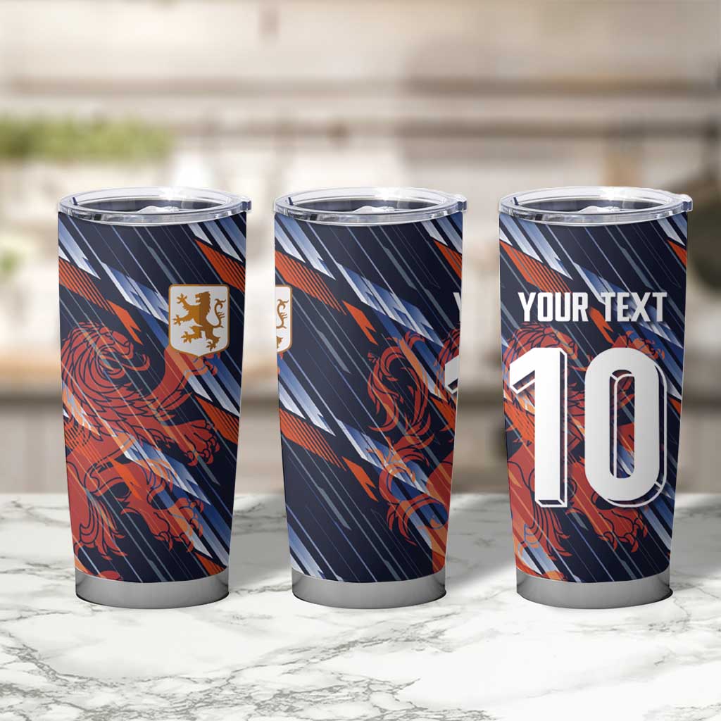 Custom Netherlands Lion Football Tumbler Cup Sporty Style - Wonder Print Shop