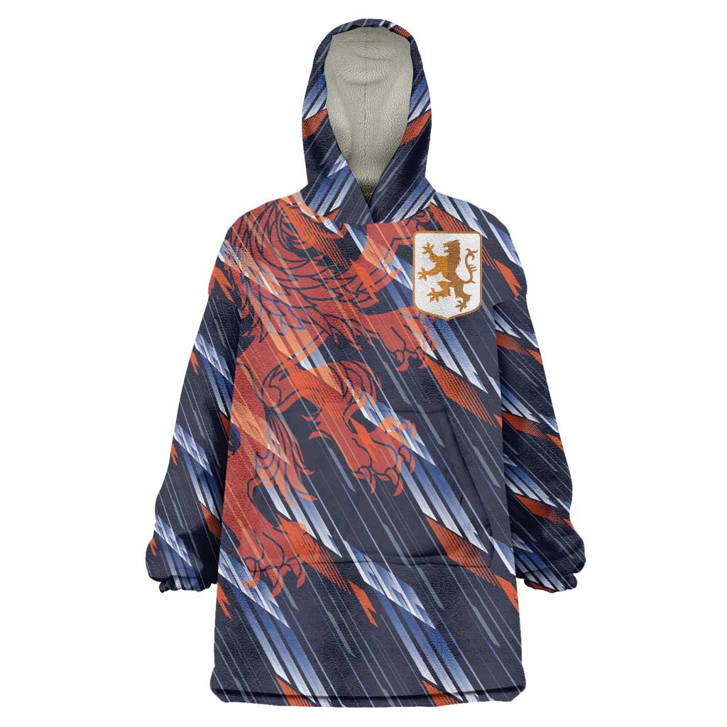 Custom Netherlands Lion Football Wearable Blanket Hoodie Sporty Style - Wonder Print Shop