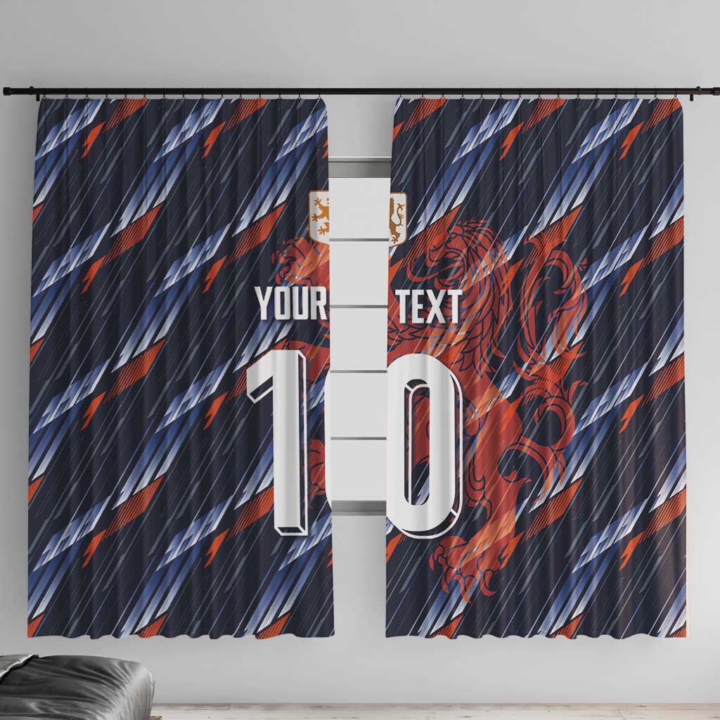 Custom Netherlands Lion Football Window Curtain Sporty Style - Wonder Print Shop