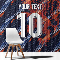 Custom Netherlands Lion Football Window Curtain Sporty Style - Wonder Print Shop